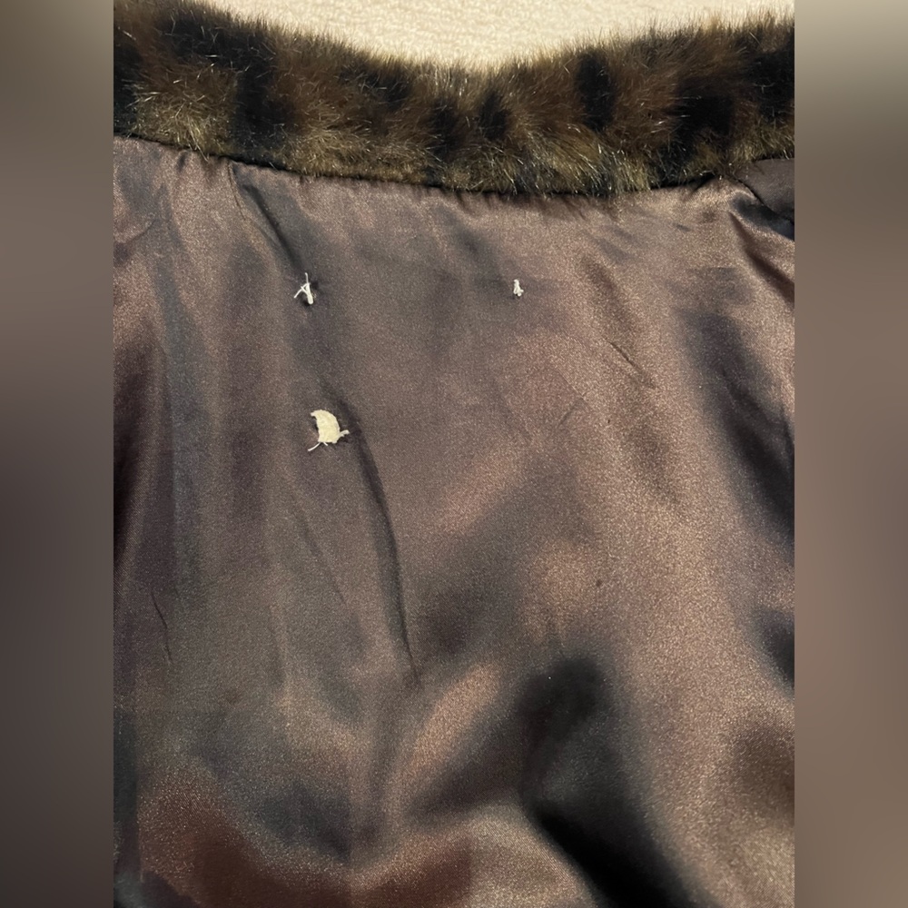 🤎Anthro x Velvet by Graham & Spencer Leopard Print Faux Fur Teddy Jacket 🐻 - Picture 7 of 7